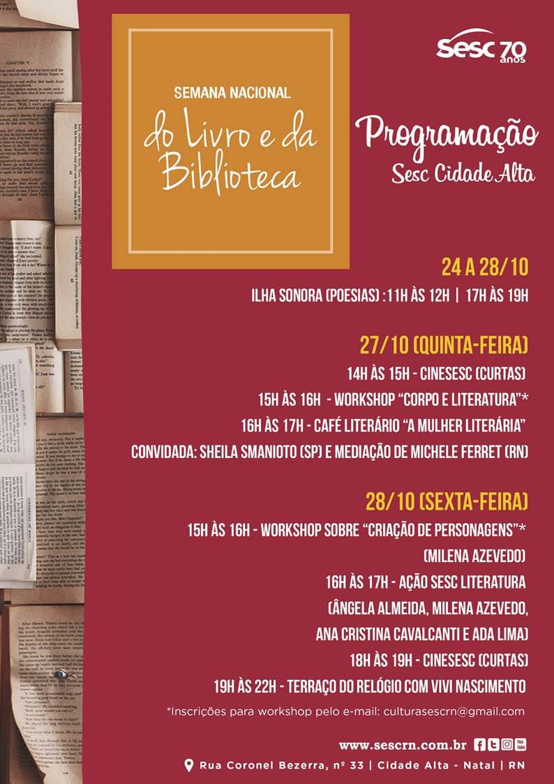 Sesc promove Semana Nacional do Livro com programação especial
