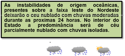 Chuvas em Natal e interior pelo menos até quinta-feira, prevê Emparn