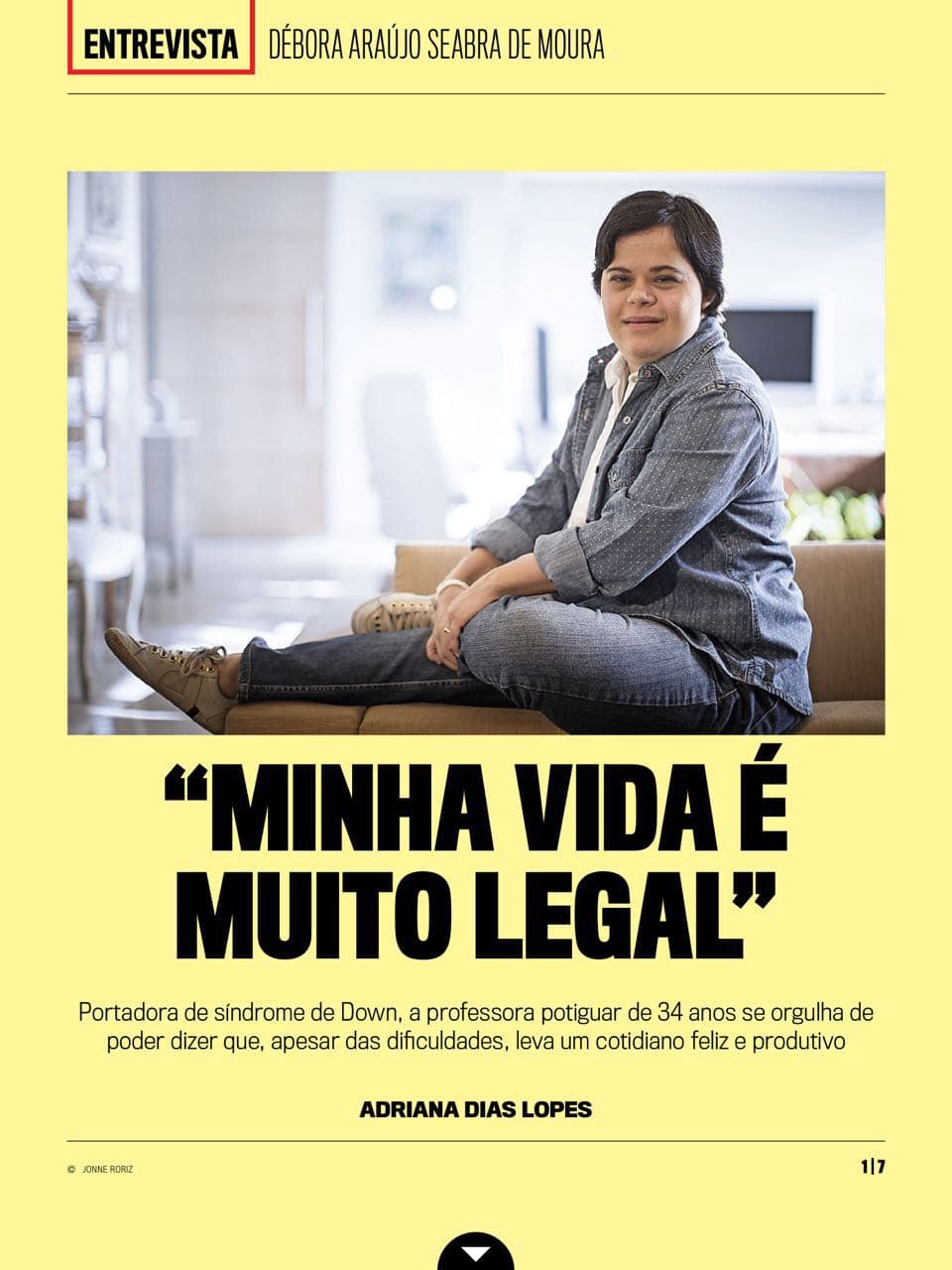 Potiguar Debora Seabra mostra força e determinação e vira destaque nas páginas amarelas da Veja