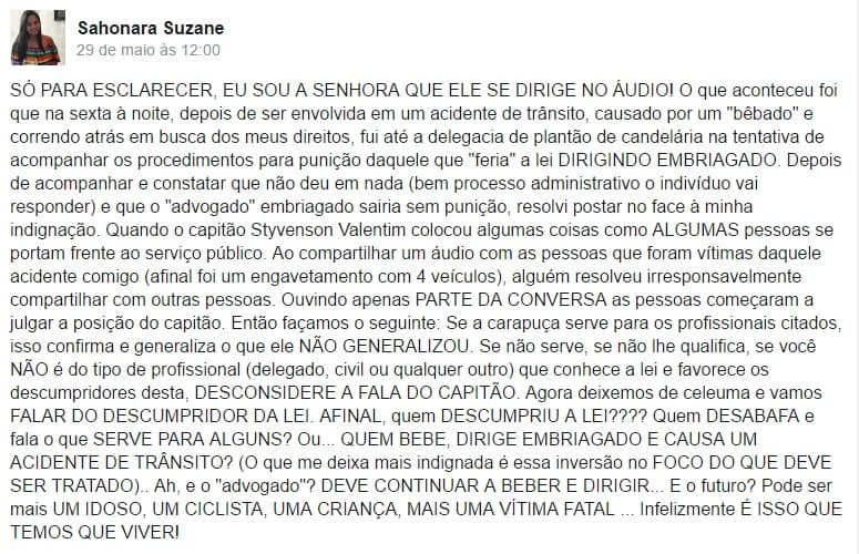POLÊMICA GRANDE: Mulher envolvida no acidente que culminou com o áudio de Styvenson conta o que aconteceu