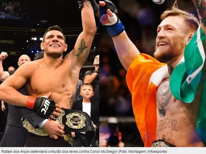 Rafael dos Anjos vai encarar Conor McGregor pelo título dos leves do UFC