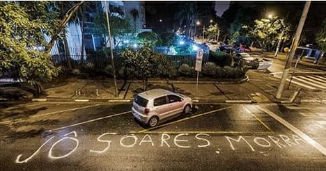 FOTO: ‘Jô Soares Morra', diz pichação em frente à casa do apresentador