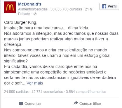 Giraffas aceita proposta que Burger King fez ao McDonald's