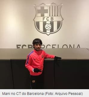 NOVO FENÔMENO? Barcelona mostra carta com aval do Grêmio para treinos do garoto Manu, de 10 anos