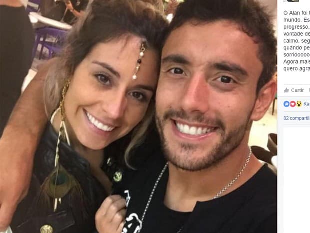 Alan Ruschel está ‘super bem', diz noiva de jogador em hospital