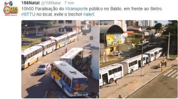 FOTOS - "MAR" DE ÔNIBUS: Paralisação do transporte público em Natal na tarde desta sexta