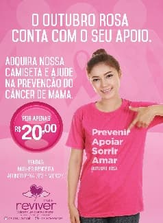 Apoie o Outubro Rosa do Grupo Reviver Natal; garanta sua camiseta
