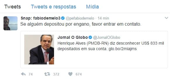 Padre Fábio de Melo ironiza Henrique Alves, sobre desconhecer US$ 833 mil depositados em sua conta