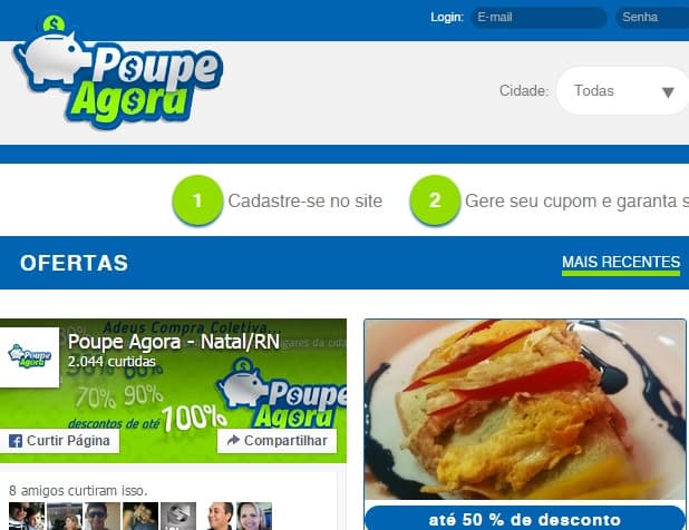 Cupons de desconto desembarcam em Natal-RN