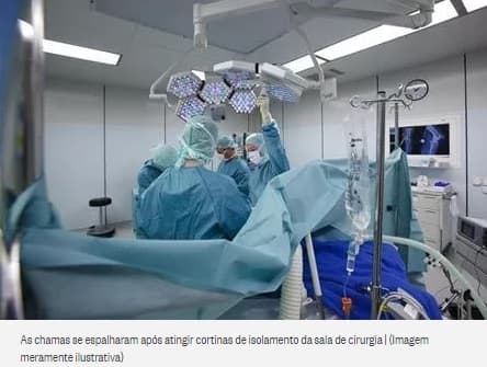 PUM: Flatulência liberada durante cirurgia provoca incêndio