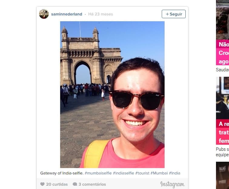 Cidade da Índia proíbe selfies após a morte de 19 pessoas no país