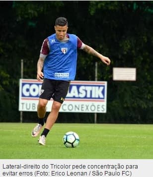 DUELO COM O ABC: Lateral cita importância de não tomar gols e vê favoritismo do São Paulo