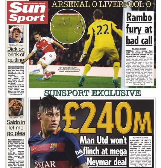 Manchester United faz proposta de mais de 1,3 bilhão de reais por Neymar , diz jornal