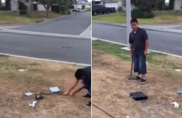 VÍDEO: Pai obriga filho a destruir suposto XBox após ir mal na escola