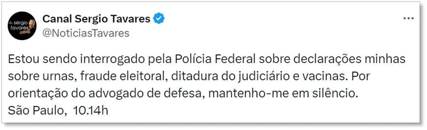 VÍDEO: Jornalista português que veio cobrir ato de Bolsonaro é detido pela PF no aeroporto de Guarulhos
