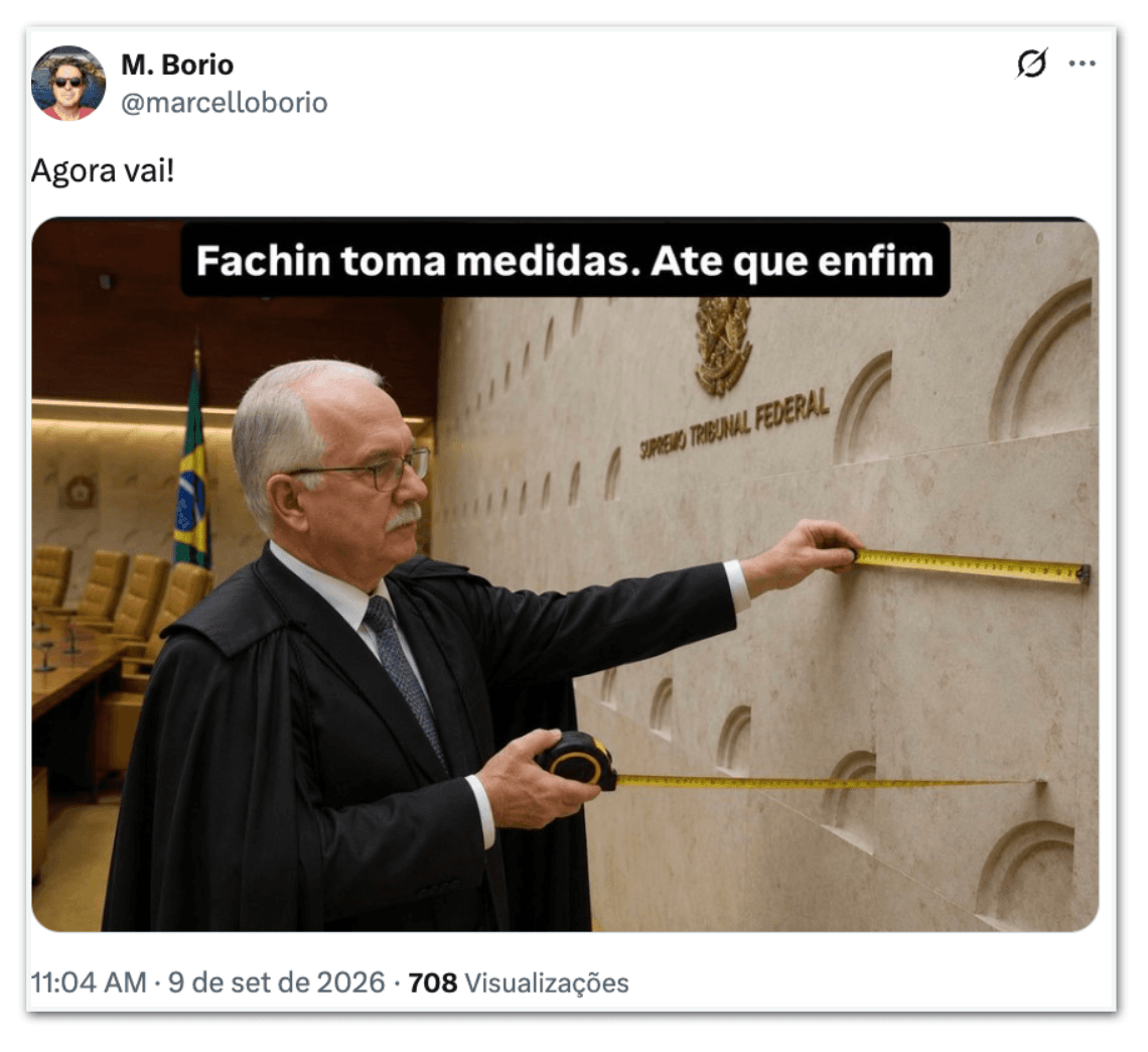 VIROU MEME: Fachin é ridicularizado nas redes sociais por demora em agir na crise do STF