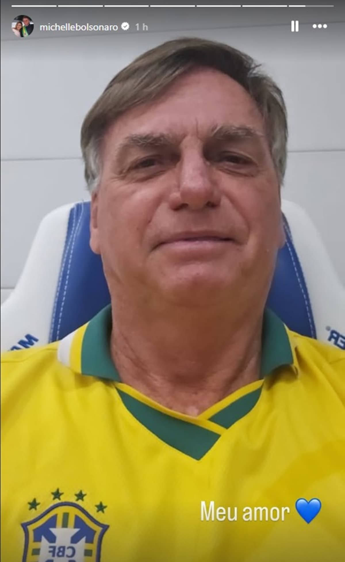 Na PF há 3 dias, Bolsonaro recebe declaração de Michelle nas redes