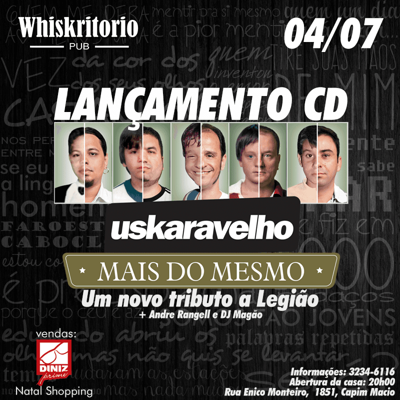 Uskaravelho lança CD "Mais Do Mesmo" em julho