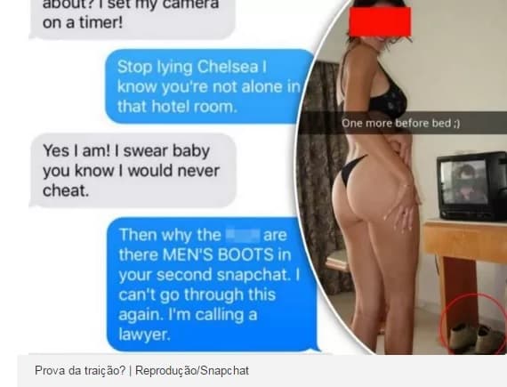 DESCUIDO NA TRAIÇÃO: Mulher envia FOTOS sensuais para o marido, mas não percebe botas do amante