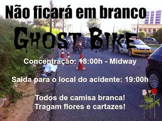 Após morte de ciclista, grupo promete protesto com bicicletada partindo Midway nesta nesta quinta