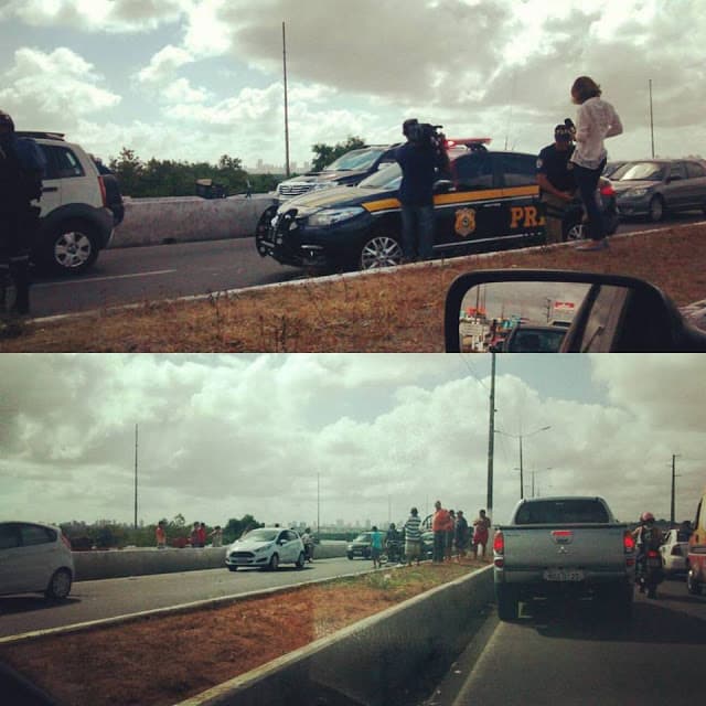FOTOS: Atropelamento com vítima fatal na Ponte de Igapó