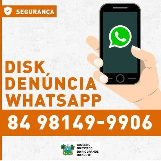 Secretaria de Segurança Pública recomenda o uso do Whatsapp para Disque-Denúncia
