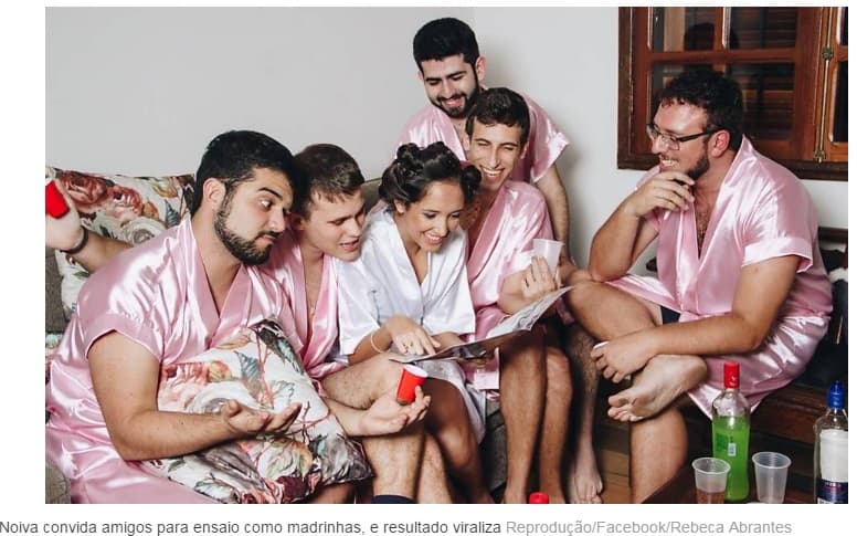 Noiva convida apenas amigos para ensaio de casamento e FOTOS viralizam
