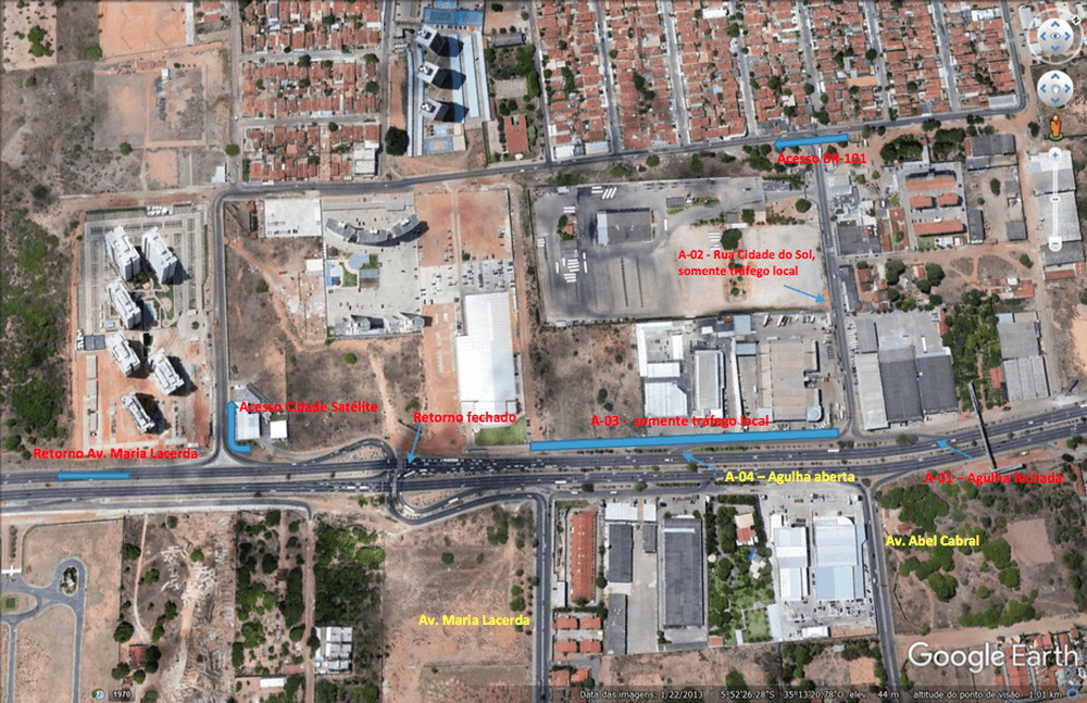 NOVA PARNAMIRIM: Retorno da Avenida Maria Lacerda será desativado para obra de viaduto