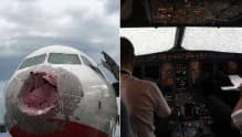 Chuva de granizo destrói vidro e bico de avião; piloto pousou com ‘zero visibilidade'