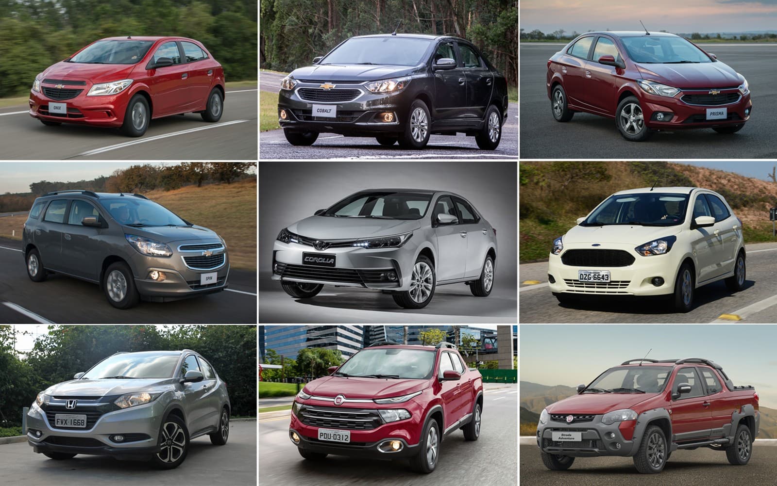 Veja os carros mais vendidos no 1º semestre de 2017 por categoria