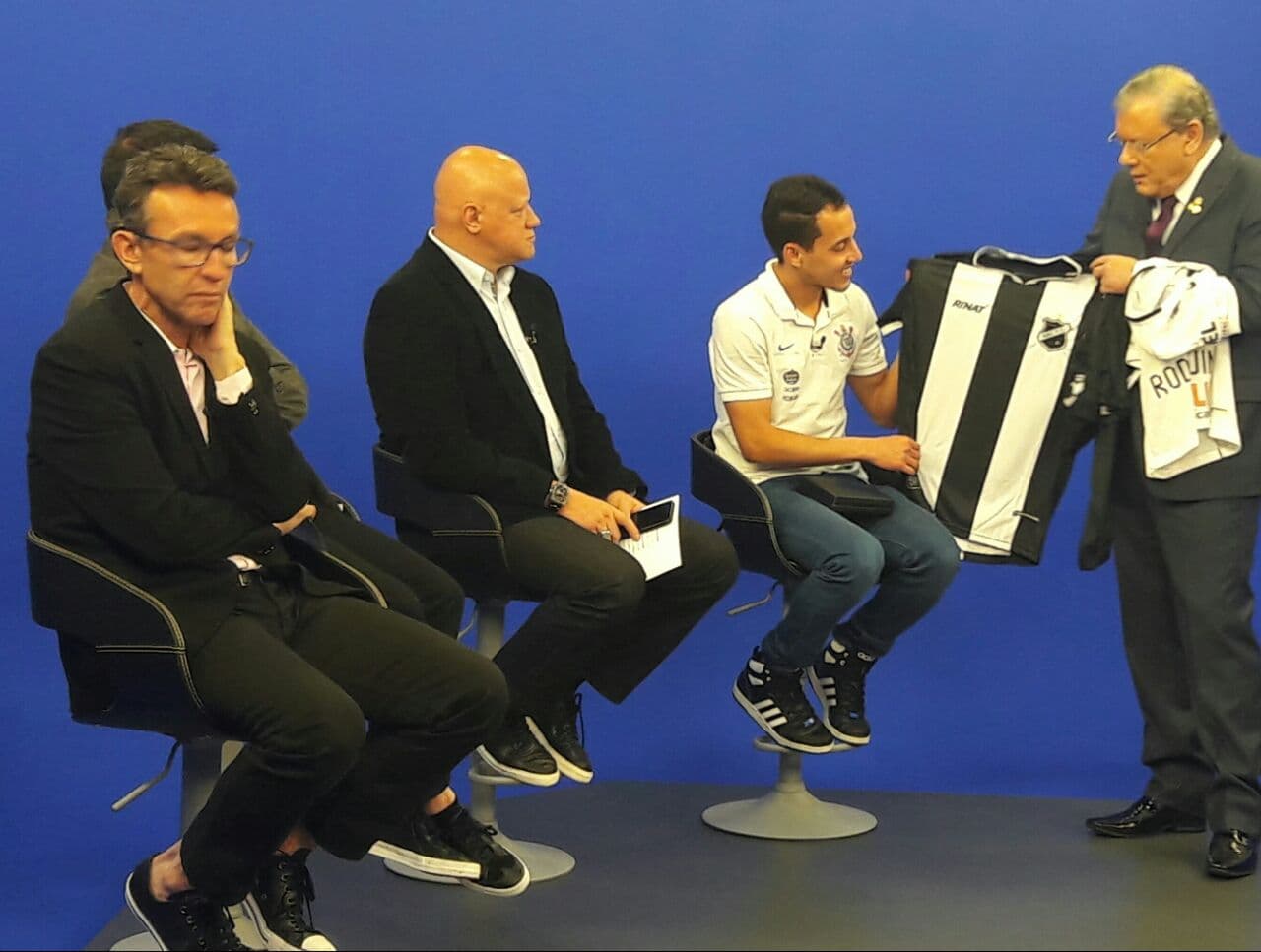 Milton Neves recebe Rodriguinho em programa na Band, rasga elogios a Natal e diz que acredita na recuperação do ABC