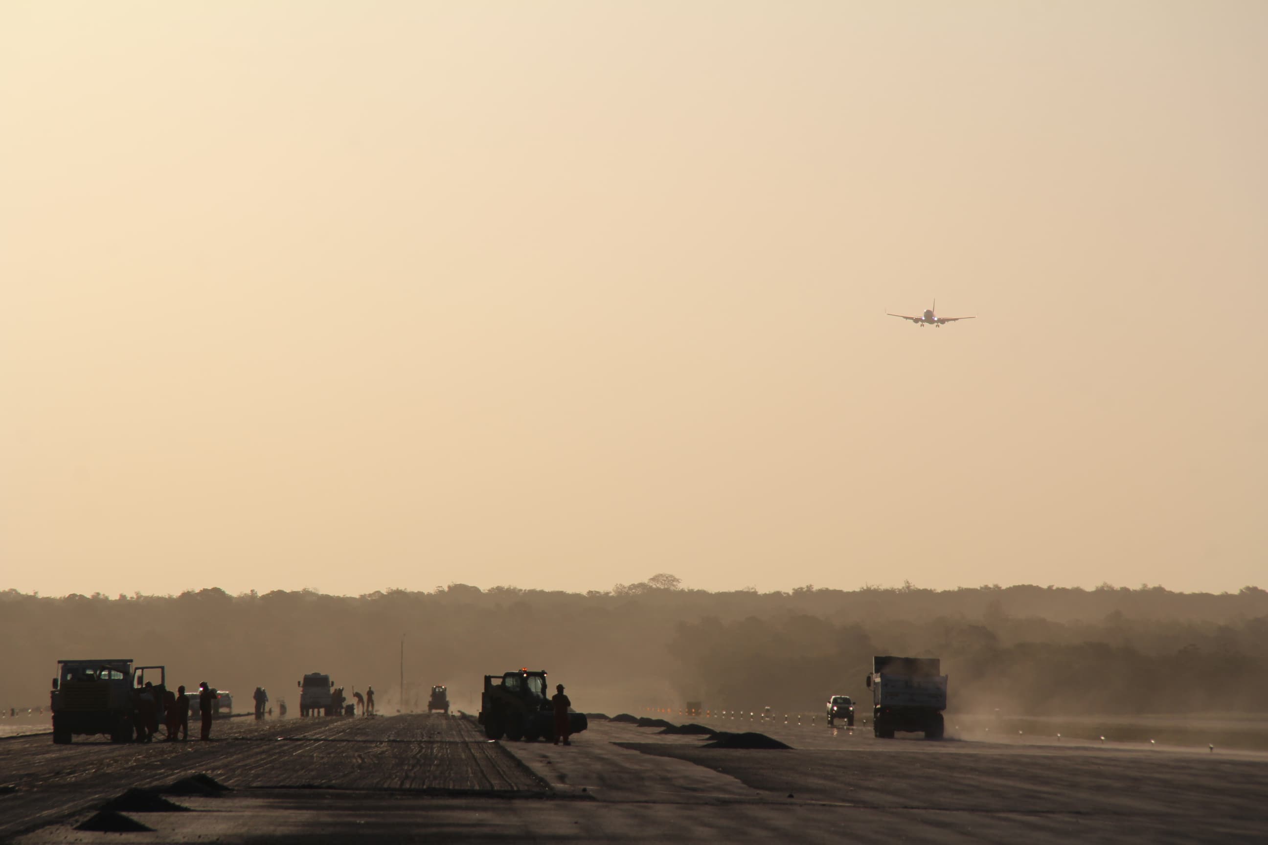 Obras na pista do Aeroporto de São Gonçalo do Amarante estão adiantadas