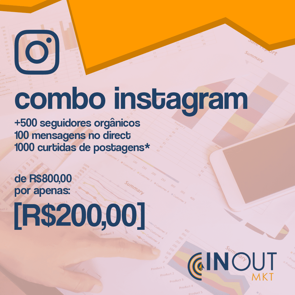 INFORME PUBLICITÁRIO - COMBO INSTAGRAM: Ganhe 500+ seguidores e divulgue seu produto por apenas R$200
