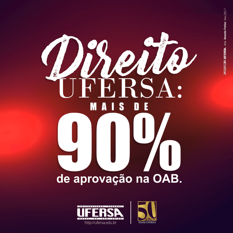 Curso de Direito da Ufersa alcança mais um excelente resultado em exame da OAB com mais de 90% de aprovação