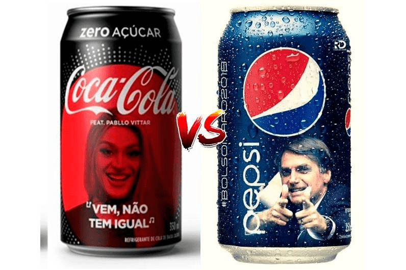 Pepsi com imagem de Bolsonaro é falsa
