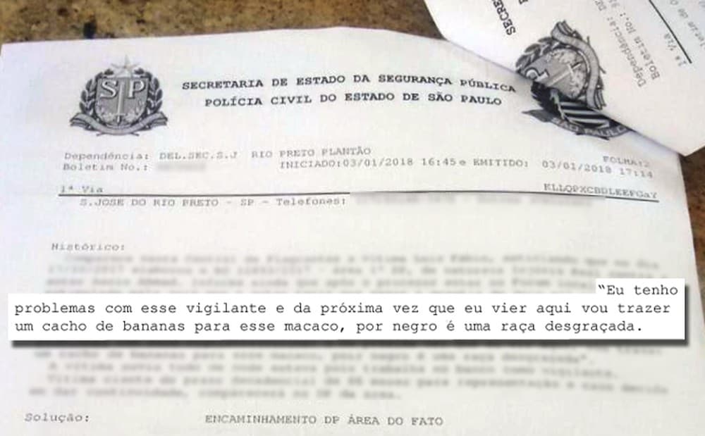 Ao pagar indenização por injúria racial, idoso xinga de novo vigilante: ‘Macaco'