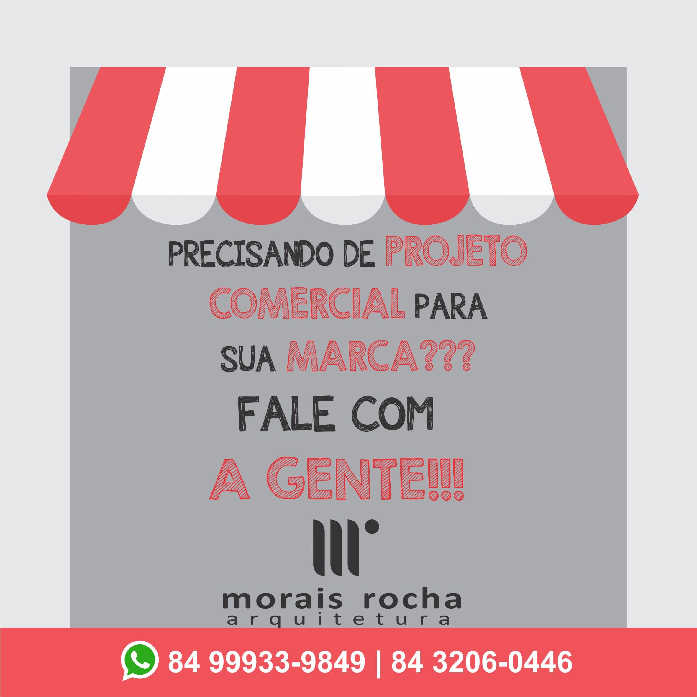 Precisando de projeto comercial para a sua marca? Morais Rocha Arquitetura