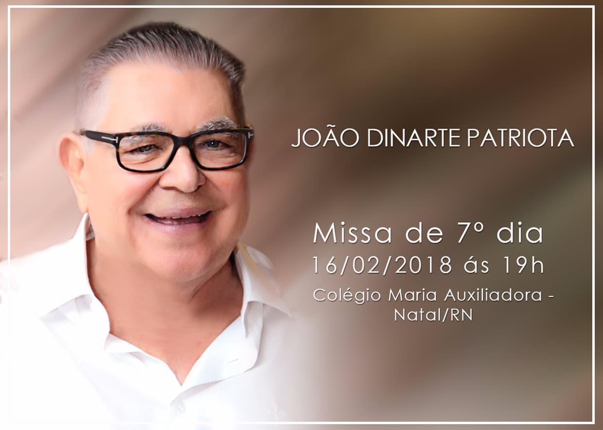 Família convida para missa de 7º dia de falecimento de João Patriota