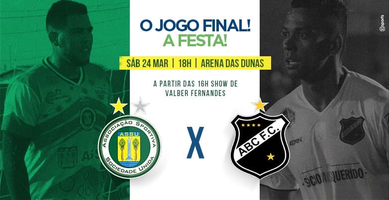 Jogo final do Campeonato Potiguar Loterias Caixa com ASSU x ABC e show de Valber Fernandes