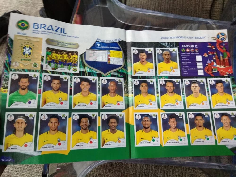 Sai álbum oficial da Copa do Mundo; veja os 18 ‘convocados' da Seleção Brasileira
