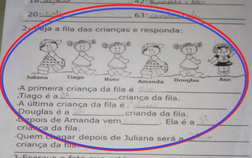 FOTO: Atividade com figura de meninos com nomes de meninas em escola infantil na BA gera polêmica por suposta ‘ideologia de gênero'
