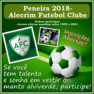 Alecrim Futebol Clube abre inscrições de Peneira para jovens atletas nascidos entre 1999 e 2001