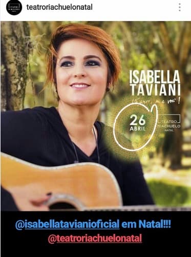De origem potiguar, cantora Isabella Taviani traz para Natal a turnê “Isabella Taviani 15 Anos”, dia 26 de Abril no Teatro Riachuelo