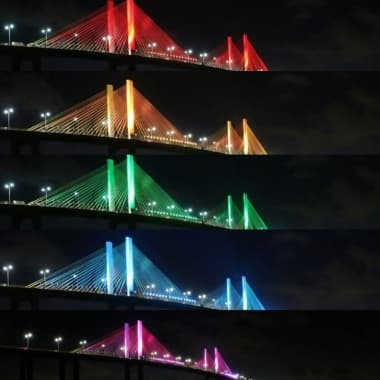 FOTO: Semsur ilumina monumentos de Natal com as cores da bandeira LGBT