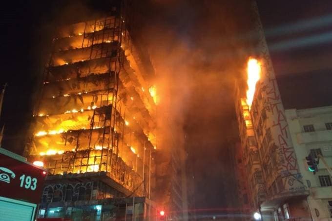 Briga de casal pode ter dado origem ao incêndio em prédios de São Paulo