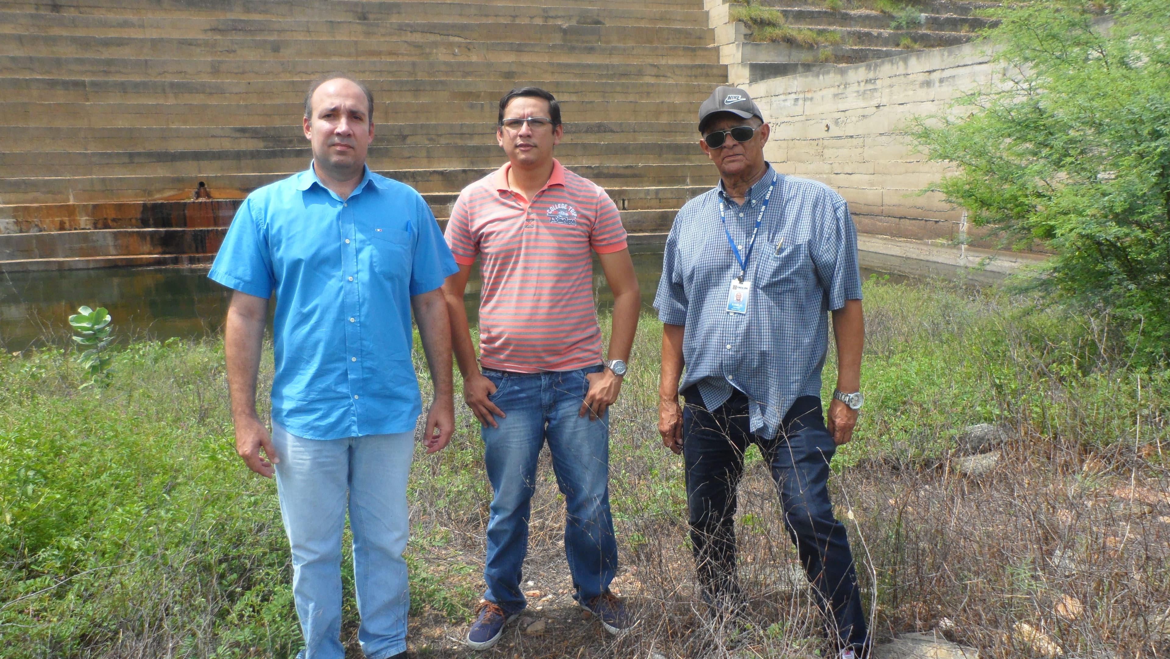 Diante de informações desencontradas sobre a estrutura do reservatório, equipe do Crea visita barragem Passagem das Traíras