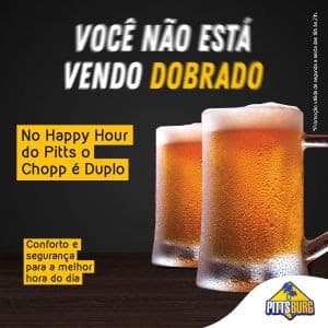 Promoção de Happy-Hour volta com novas opções de petiscos e chopp duplo no Pittsburg