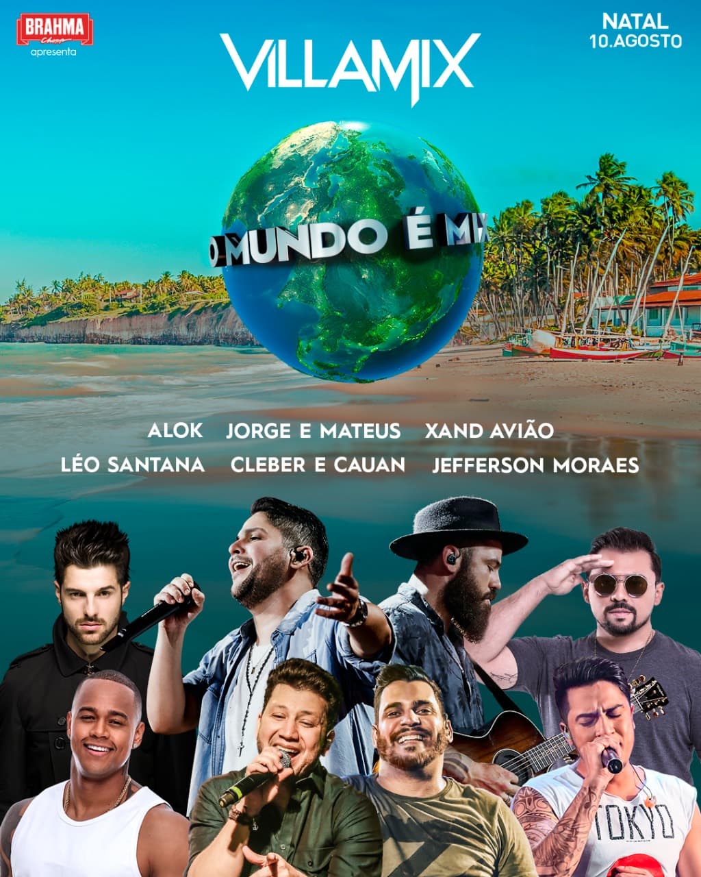 Aviões do Forró e Léo Santana são novidades do Villa Mix Natal para o dia 10 de agosto