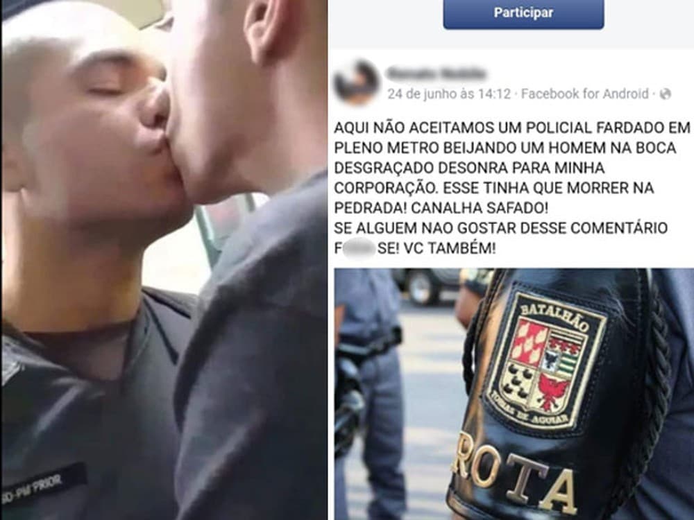 ‘Existem gays na PM, e muitos’, diz soldado ameaçado por policiais após beijar rapaz no Metrô de SP