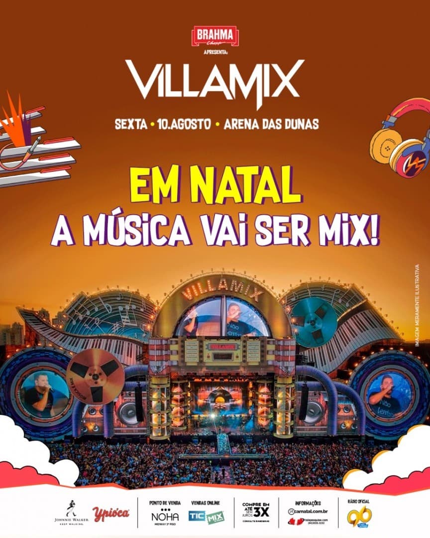 VillaMix Festival desembarca em Natal no dia 10 de agosto